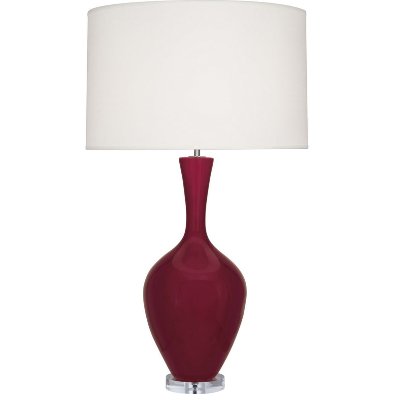 Robert Abbey SM980 One Light Table Lamp, Sugar Plum Glazed Ceramic