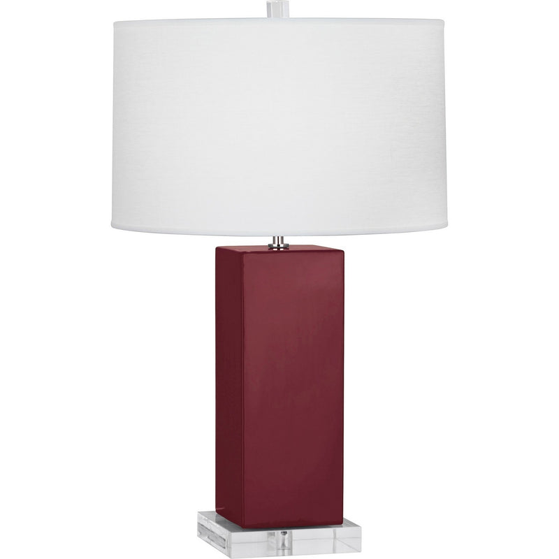 Robert Abbey SM995 One Light Table Lamp, Sugar Plum Glazed Ceramic