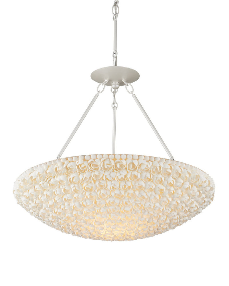Currey and Company 9000-1341 LED Chandelier, Natural/Pearlized White