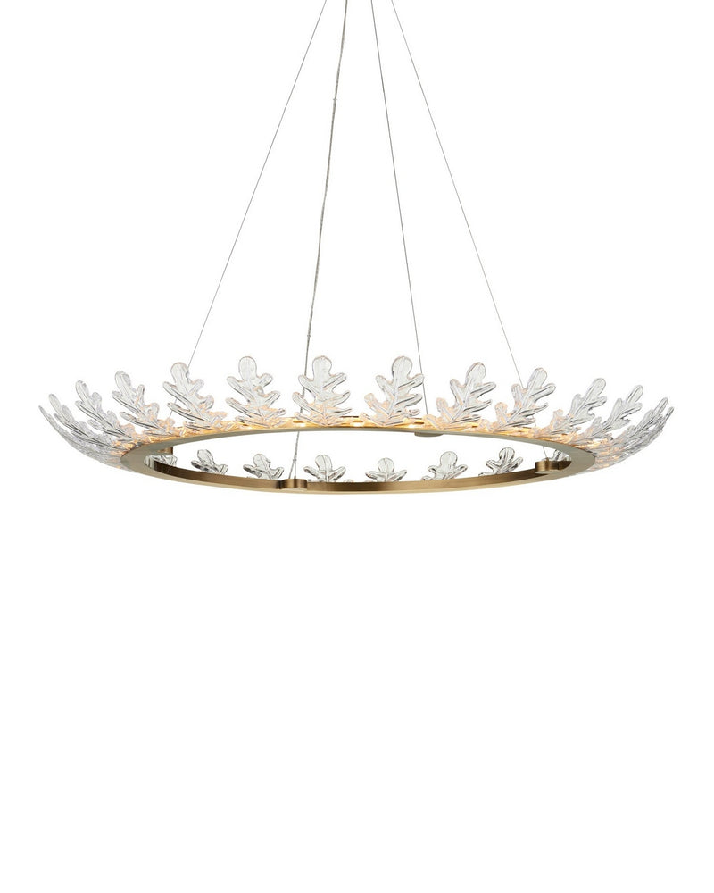 Currey and Company 9000-1372 LED Chandelier, Polished Antique Brass/Clear