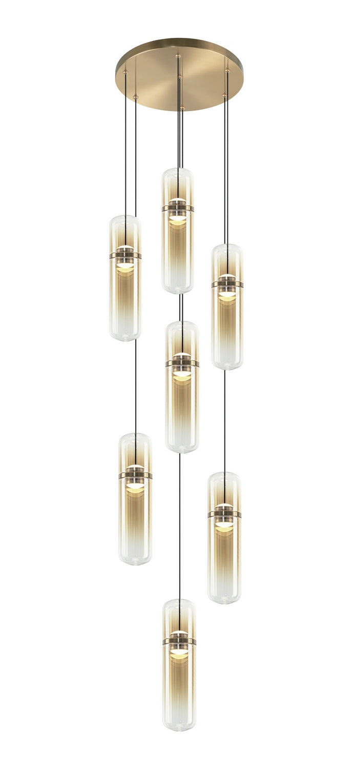 Matteo Lighting C32607CGAM LED Pendant, Champagne Gold