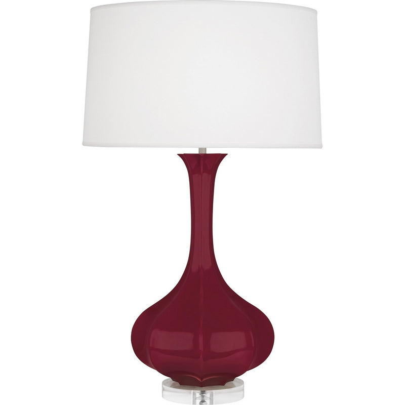 Robert Abbey SM996 One Light Table Lamp, Sugar Plum Glazed Ceramic w/Lucite