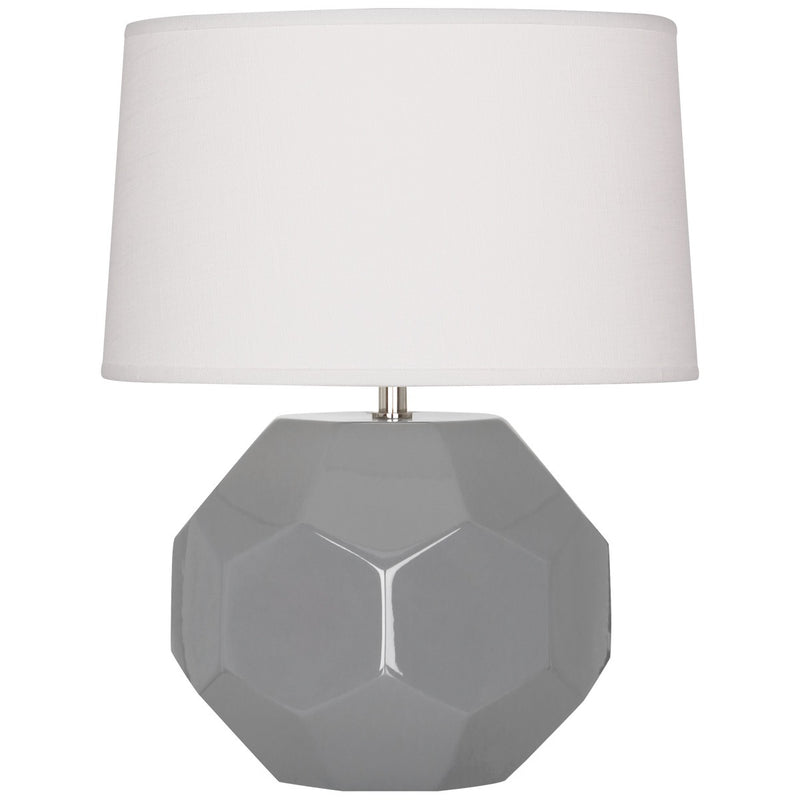 Robert Abbey ST01 One Light Table Lamp, Smokey Taupe Glazed Ceramic