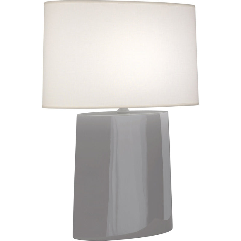 Robert Abbey ST03 One Light Table Lamp, Smokey Taupe Glazed Ceramic