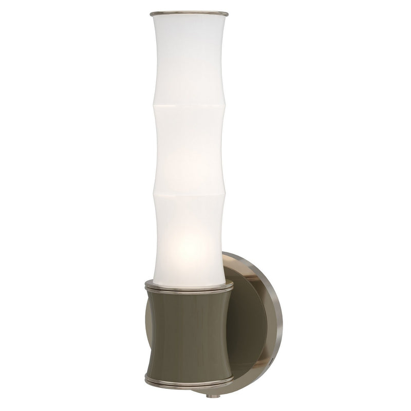 Robert Abbey ST69 One Light Wall Sconce, Smokey Taupe w/Polished Nickel