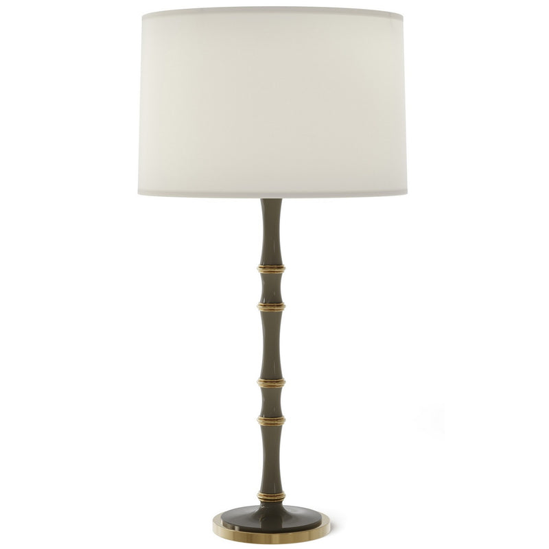 Robert Abbey ST71 One Light Table Lamp, Smokey Taupe w/Modern Brass