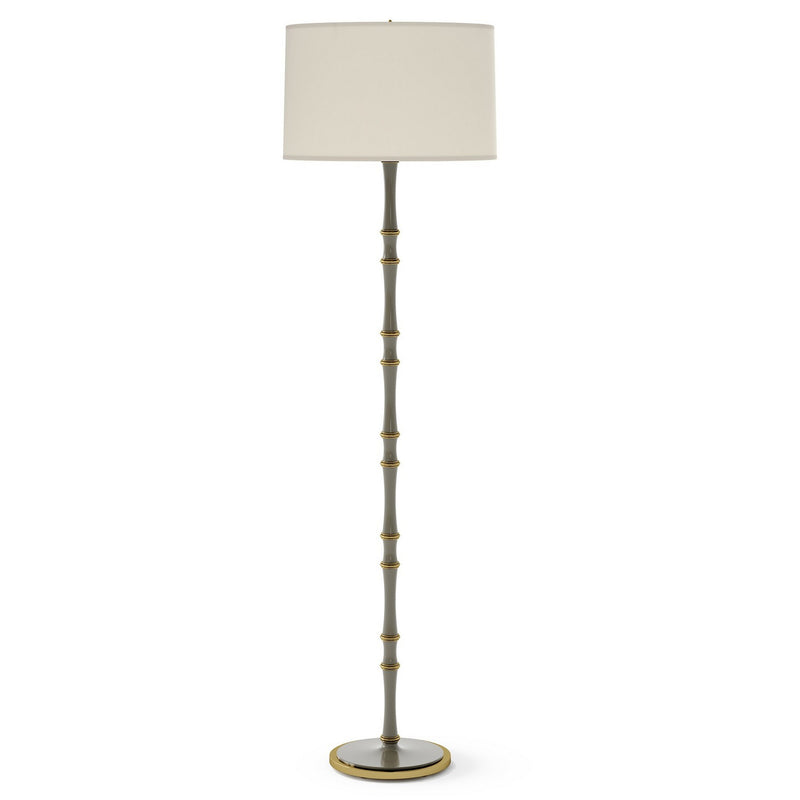 Robert Abbey ST73 One Light Floor Lamp, Smokey Taupe w/Modern Brass