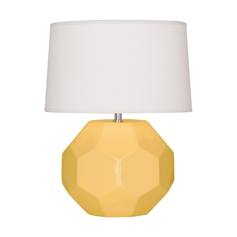 Robert Abbey SU02 One Light Accent Lamp, Sunset Yellow Glazed Ceramic