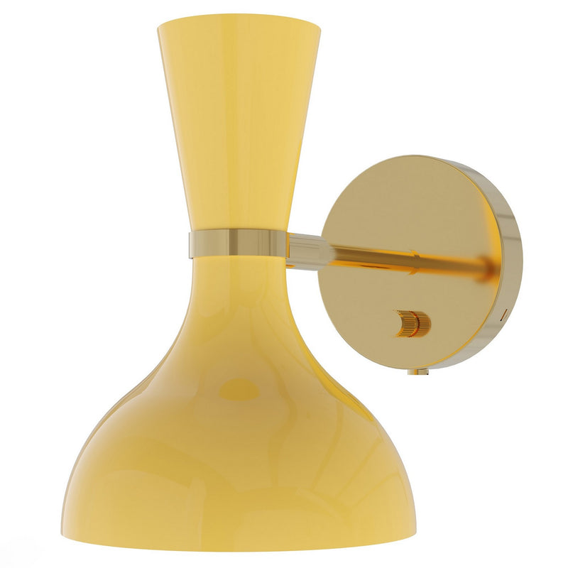 Robert Abbey SU05SU One Light Wall Sconce, Modern Brass w/Sunset Painted
