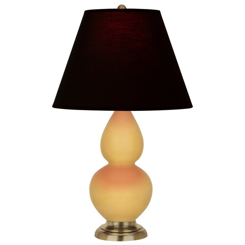 Robert Abbey SU10K One Light Accent Lamp, Sunset Yellow Glazed Ceramic w/Antique Natural Brass