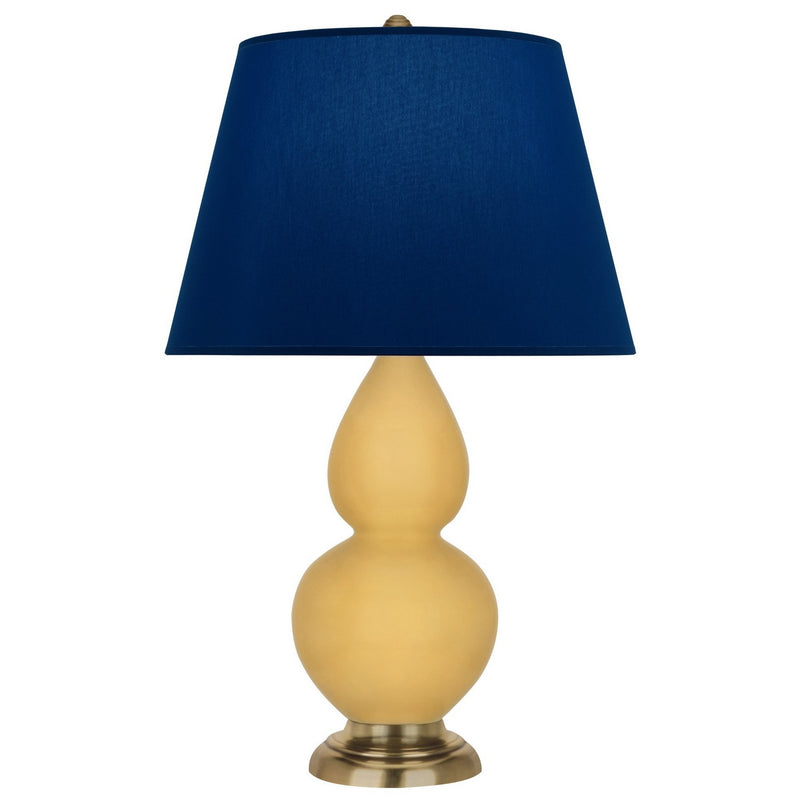 Robert Abbey SU10N One Light Accent Lamp, Sunset Yellow Glazed Ceramic w/Antique Natural Brass