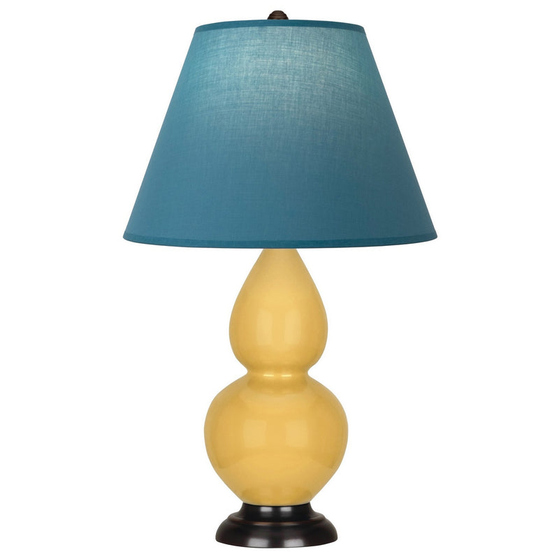 Robert Abbey SU11B One Light Accent Lamp, Sunset Yellow Glazed Ceramic w/Deep Patina Bronze