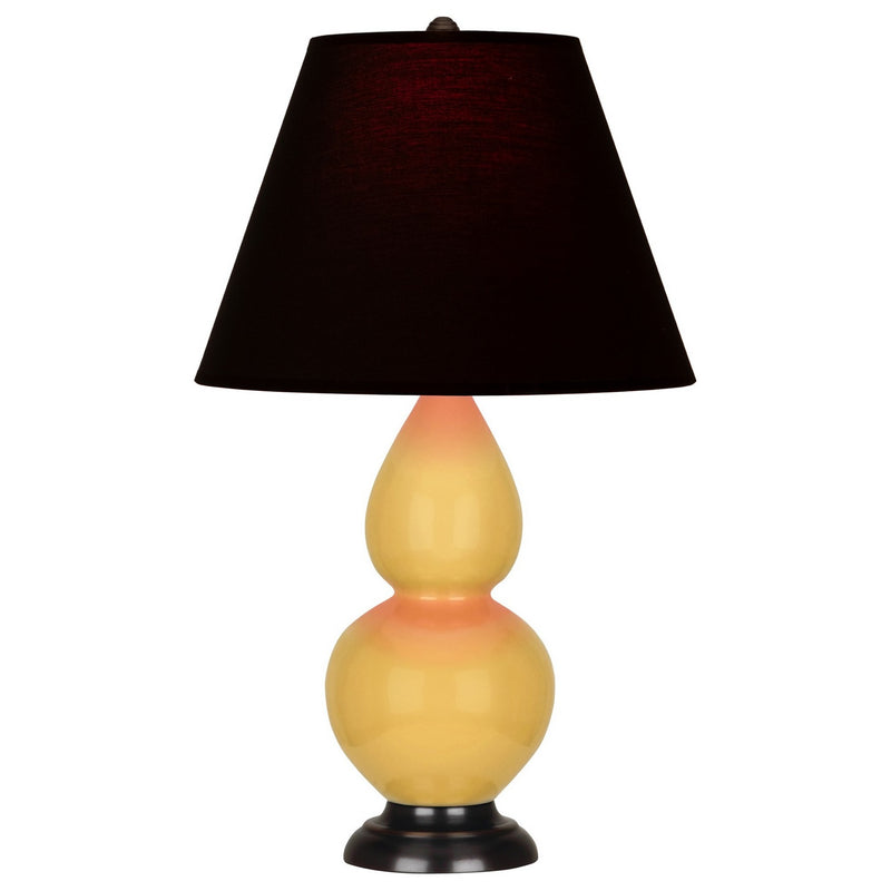 Robert Abbey SU11K One Light Accent Lamp, Sunset Yellow Glazed Ceramic w/Deep Patina Bronze