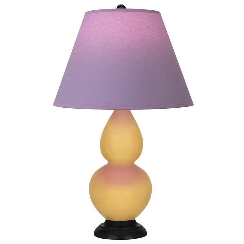 Robert Abbey SU11L One Light Accent Lamp, Sunset Yellow Glazed Ceramic w/Deep Patina Bronze
