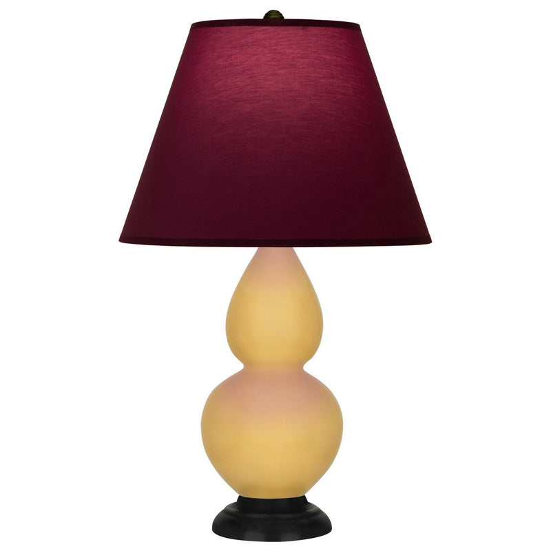 Robert Abbey SU11P One Light Accent Lamp, Sunset Yellow Glazed Ceramic w/Deep Patina Bronze