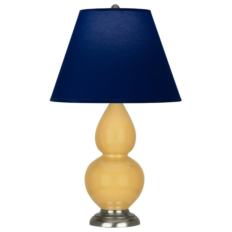 Robert Abbey SU12N One Light Accent Lamp, Sunset Yellow Glazed Ceramic w/Antique Silver