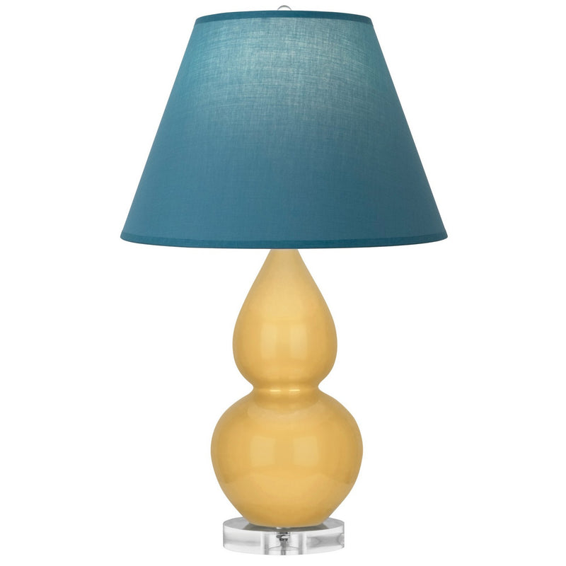 Robert Abbey SU13B One Light Accent Lamp, Sunset Yellow Glazed Ceramic w/Lucite
