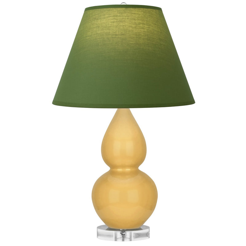 Robert Abbey SU13G One Light Accent Lamp, Sunset Yellow Glazed Ceramic w/Lucite