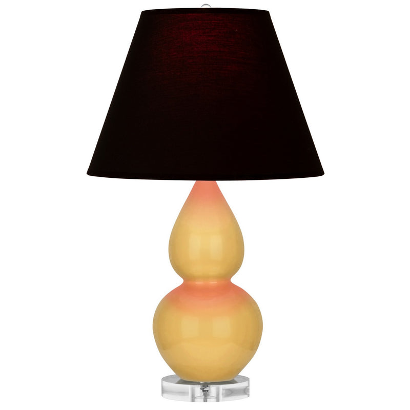 Robert Abbey SU13K One Light Accent Lamp, Sunset Yellow Glazed Ceramic w/Lucite
