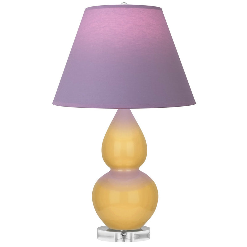 Robert Abbey SU13L One Light Accent Lamp, Sunset Yellow Glazed Ceramic w/Lucite