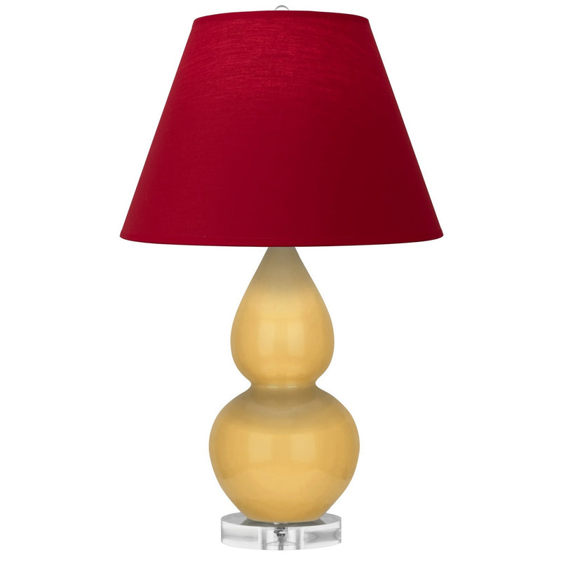 Robert Abbey SU13R One Light Accent Lamp, Sunset Yellow Glazed Ceramic w/Lucite