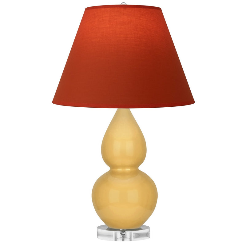 Robert Abbey SU13T One Light Accent Lamp, Sunset Yellow Glazed Ceramic w/Lucite