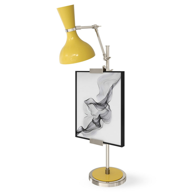 Robert Abbey SU15SU One Light Table Easel, Polished Nickel w/Sunset Painted