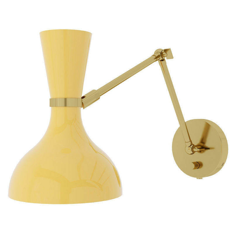 Robert Abbey SU18SU One Light Wall Sconce, Modern Brass w/Sunset Painted