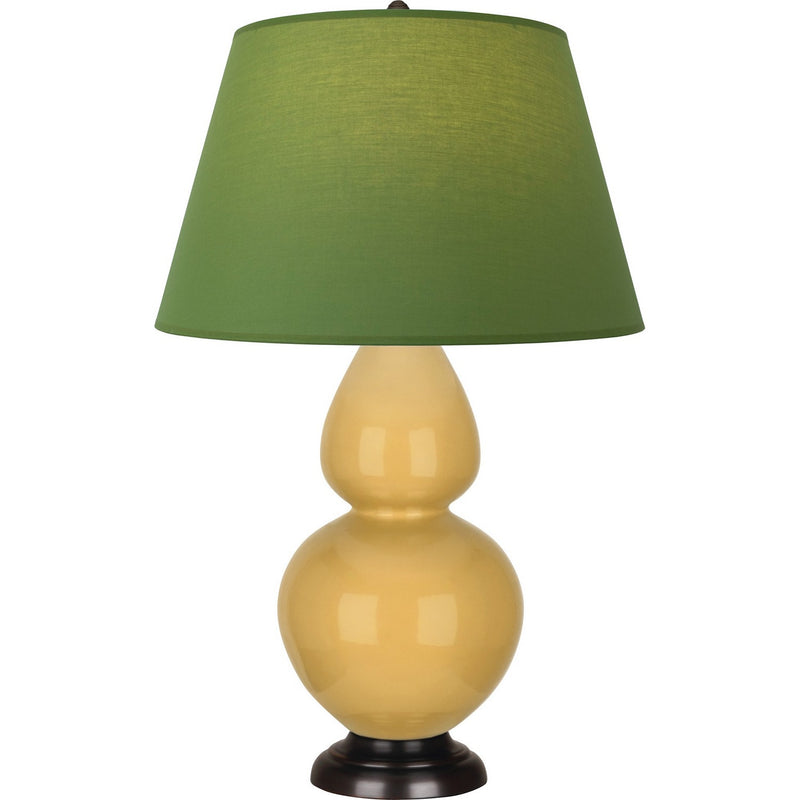 Robert Abbey SU21G One Light Table Lamp, Sunset Yellow Glazed Ceramic w/Deep Patina Bronze