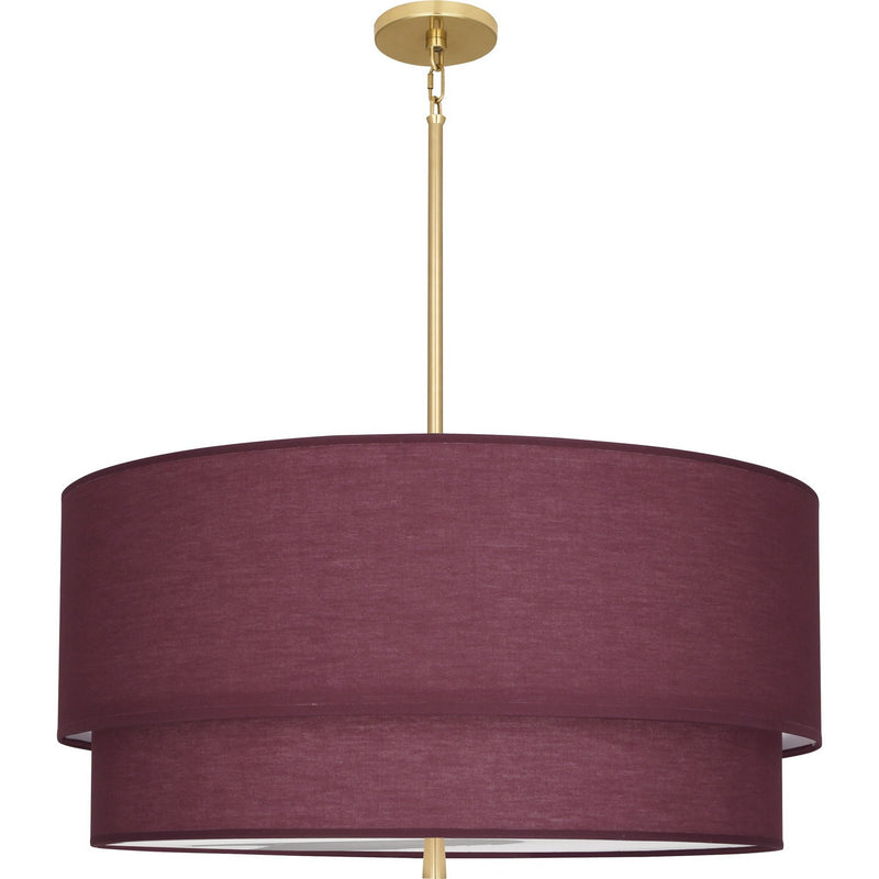 Robert Abbey VW139 Three Light Pendant, Modern Brass