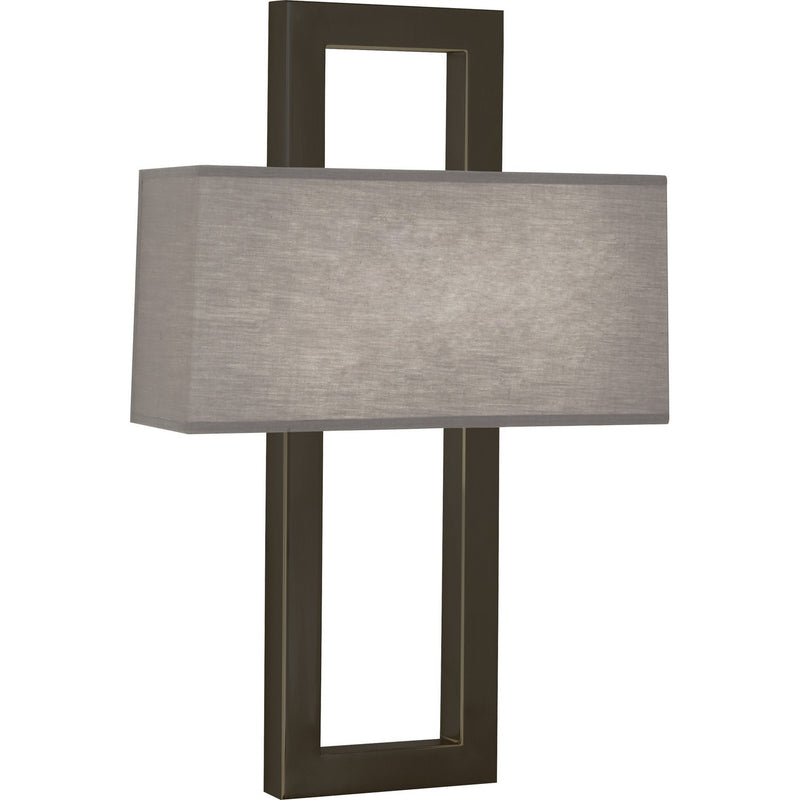 Robert Abbey Z115G Two Light Wall Sconce, Deep Patina Bronze