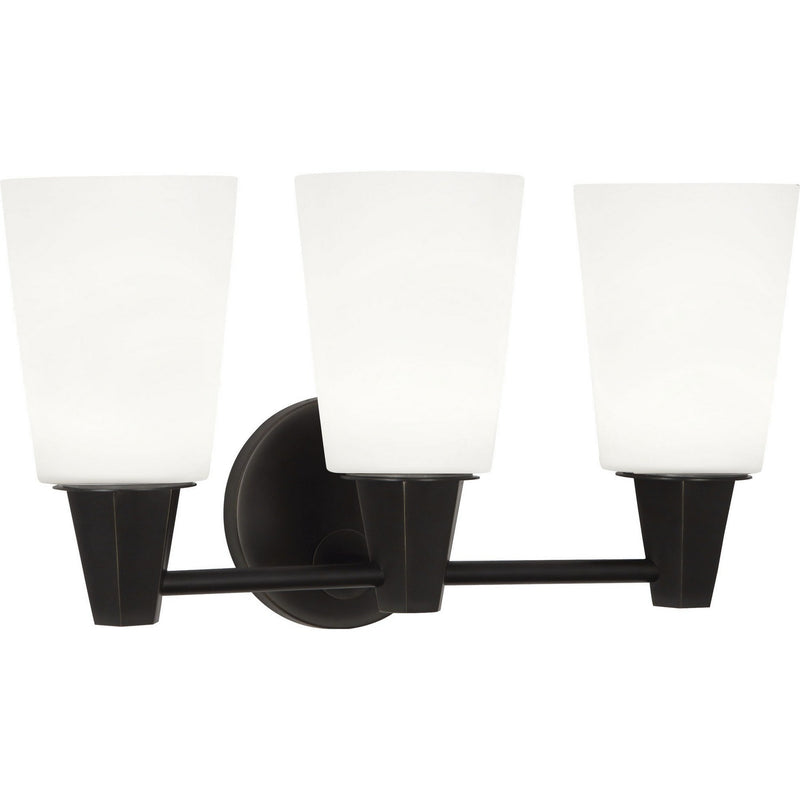 Robert Abbey Z256F Three Light Wall Sconce, Deep Patina Bronze