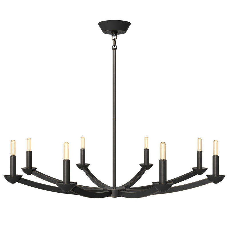 Robert Abbey Z2953 Eight Light Chandelier, Deep Patina Bronze