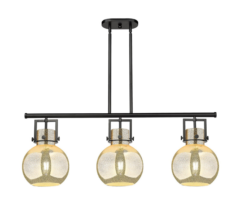 Innovations 411-3I-BK-G410-10ME Three Light Island Pendant, Matte Black