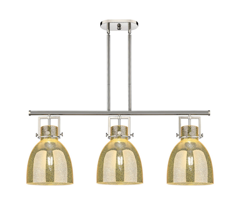 Innovations 411-3I-PN-G412-10ME Three Light Island Pendant, Polished Nickel