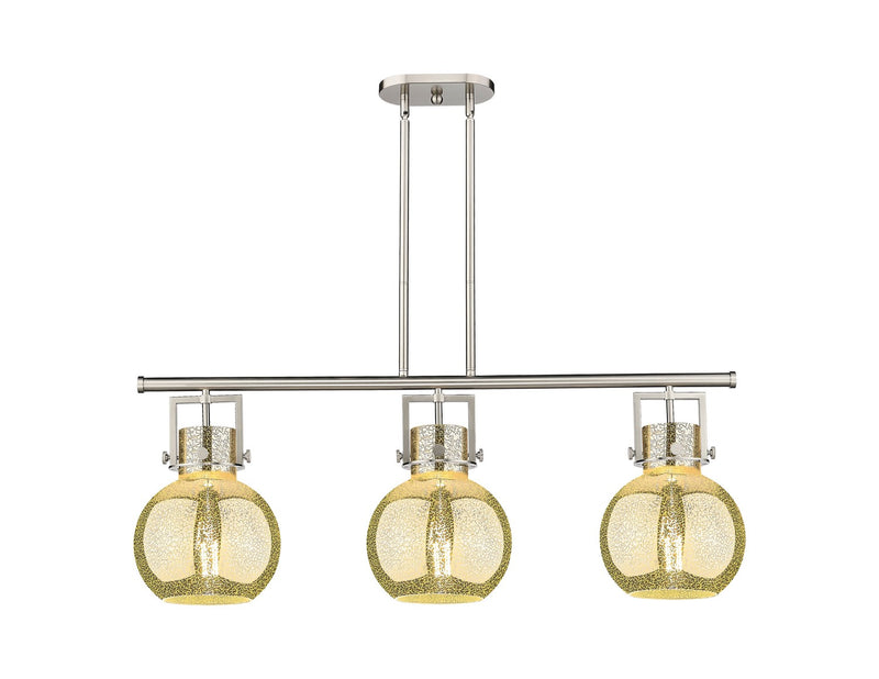 Innovations 411-3I-SN-G410-10ME Three Light Island Pendant, Satin Nickel