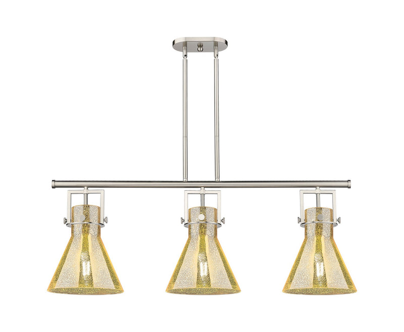 Innovations 411-3I-SN-G411-10ME Three Light Island Pendant, Satin Nickel