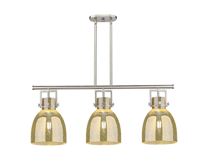 Innovations 411-3I-SN-G412-10ME Three Light Island Pendant, Satin Nickel