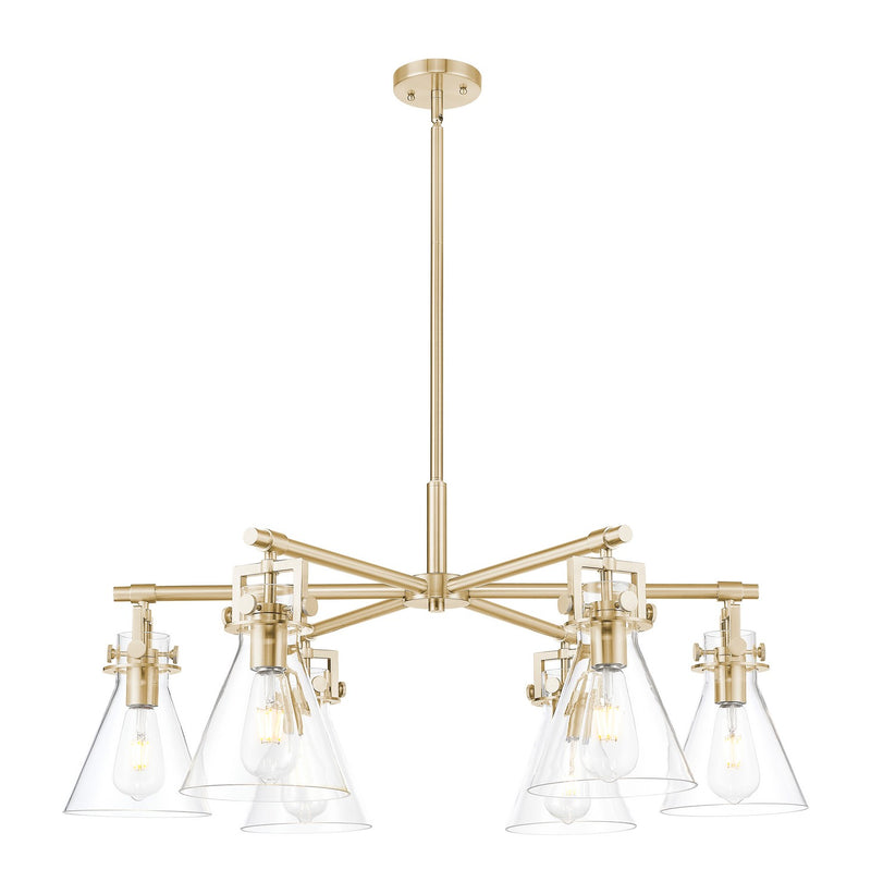 Innovations 411-6CR-CB-G411-7CL Six Light Chandelier, Champagne Bronze