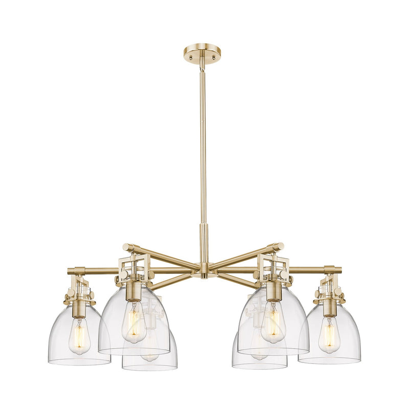Innovations 411-6CR-CB-G412-7CL Six Light Chandelier, Champagne Bronze