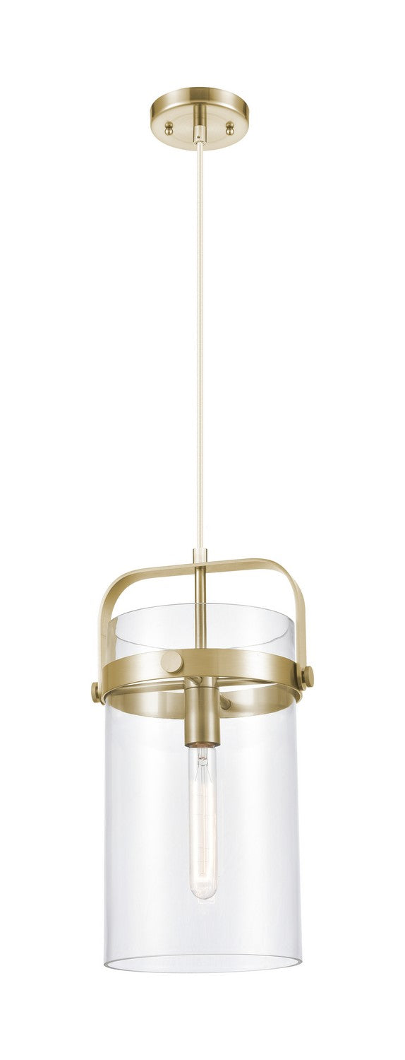 Innovations 413-1PM-CB-G413-1S-8CL One Light Mini Pendant, Champagne Bronze