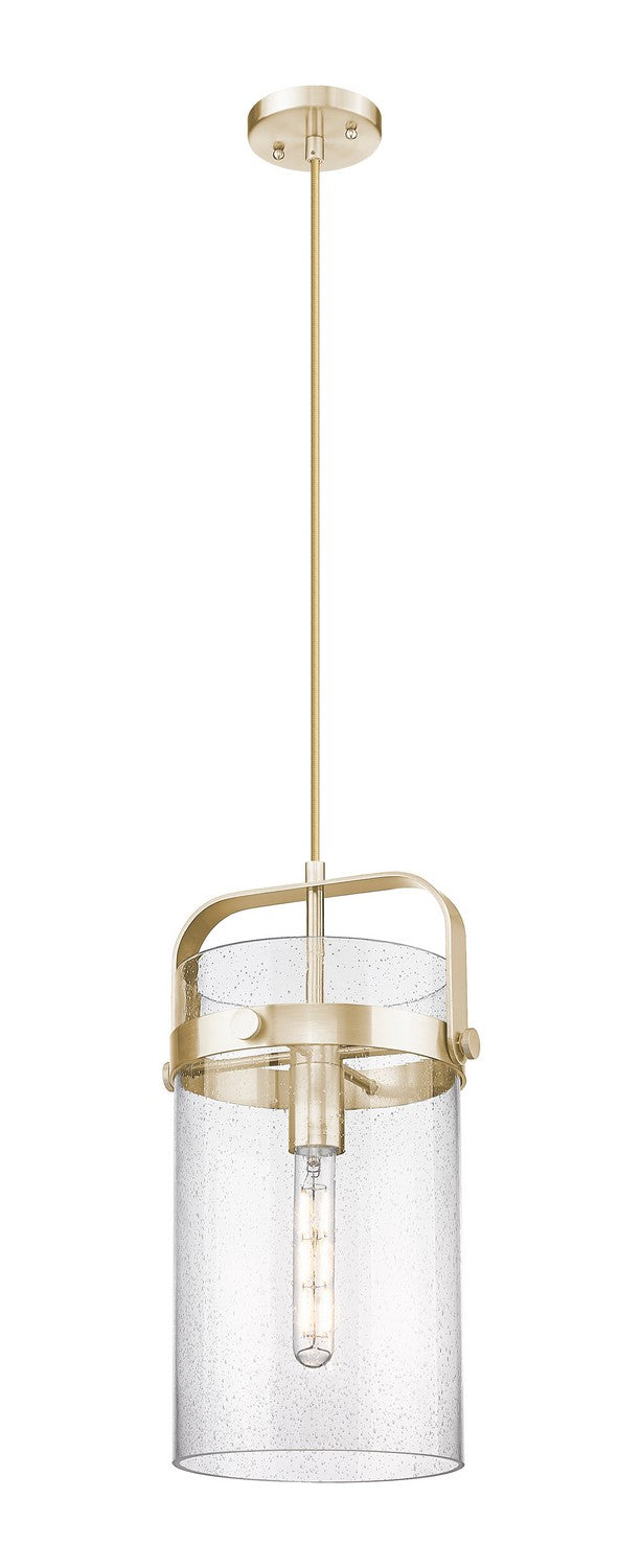 Innovations 413-1PM-CB-G413-1S-8SDY One Light Mini Pendant, Champagne Bronze