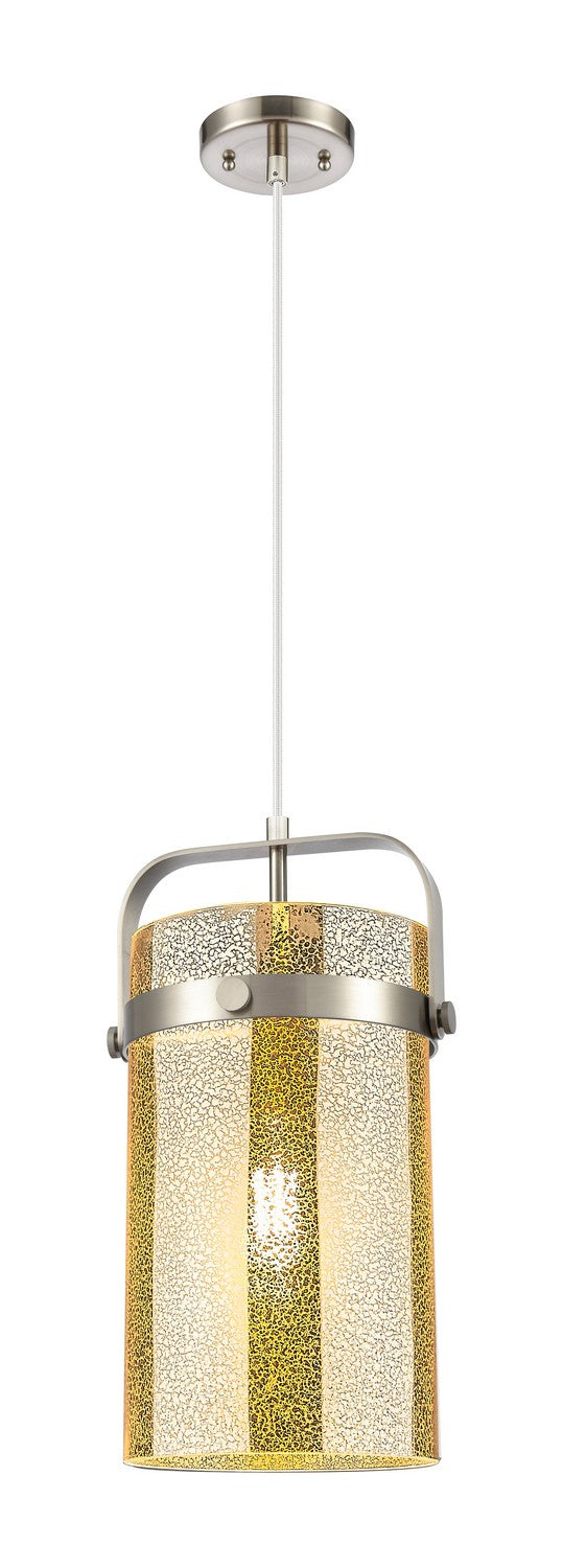 Innovations 413-1PM-SN-G413-1S-8ME One Light Mini Pendant, Satin Nickel