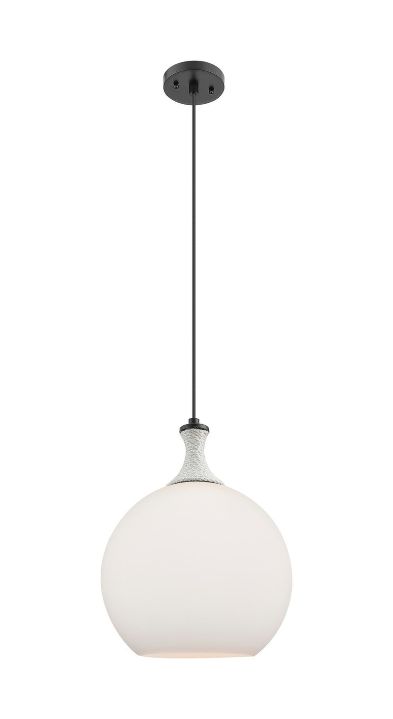 Innovations 415-1PR-BK-G121-12 One Light Mini Pendant, Matte Black