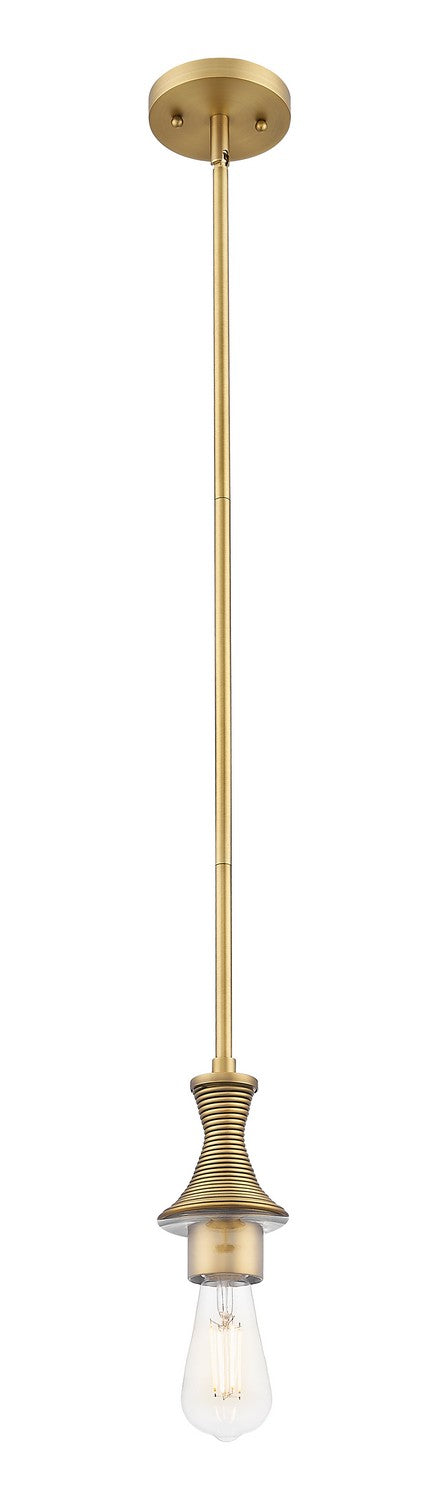 Innovations 415-1S-BB One Light Mini Pendant, Brushed Brass