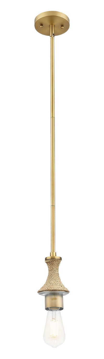 Innovations 415-1SR-BB One Light Mini Pendant, Brushed Brass
