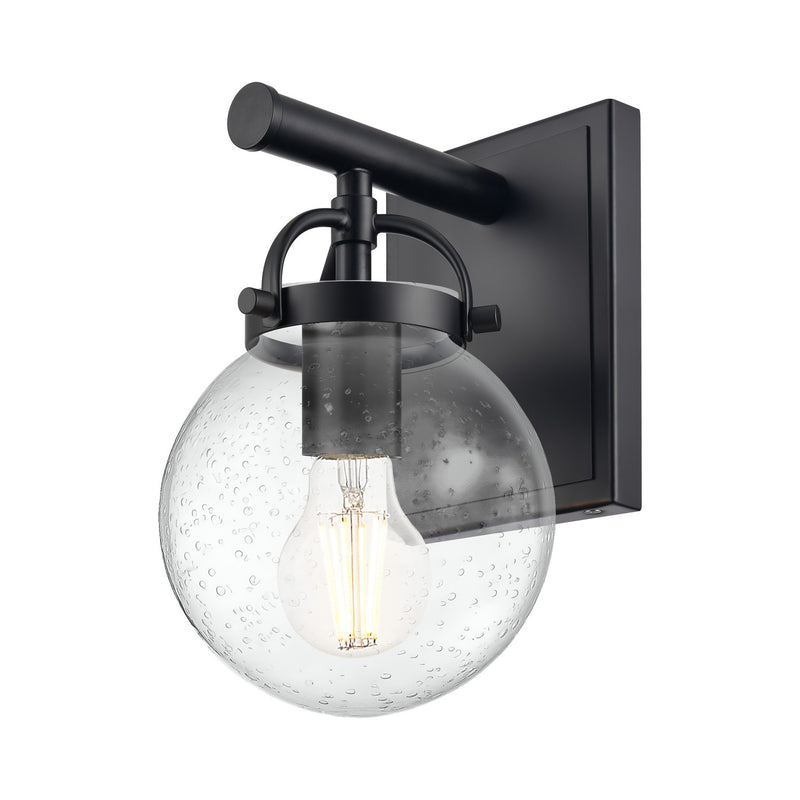 Innovations 416-1W-BK-G204-6 One Light Wall Sconce, Matte Black