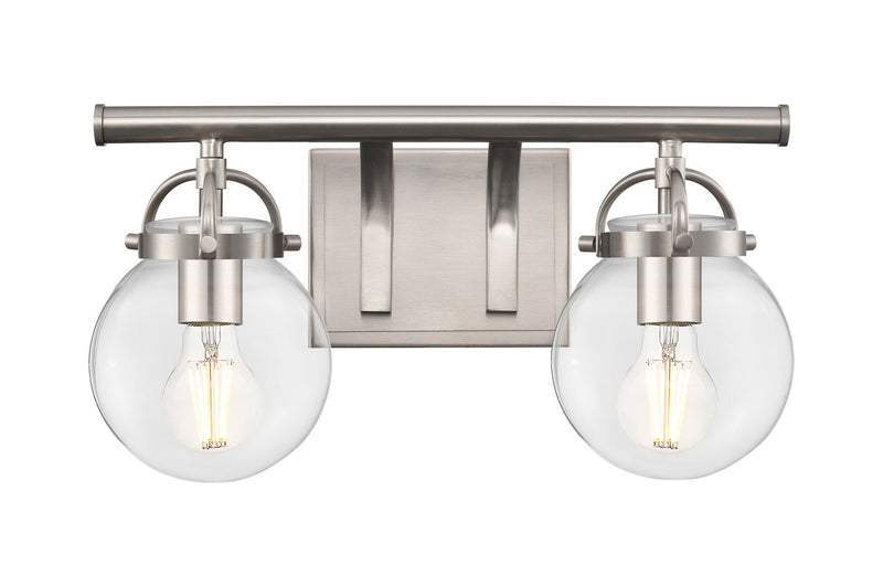 Innovations 416-2W-SN-G202-6 Two Light Bath Vanity, Satin Nickel