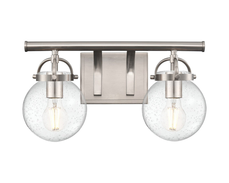 Innovations 416-2W-SN-G204-6 Two Light Bath Vanity, Satin Nickel