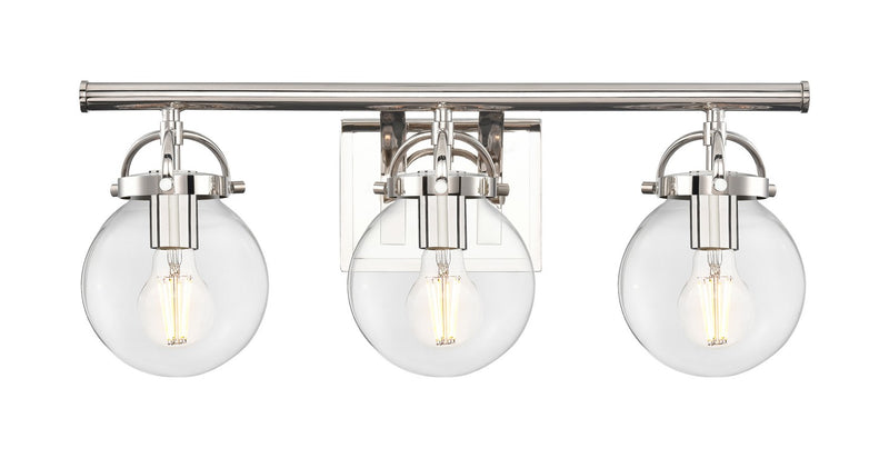 Innovations 416-3W-PN-G202-6 Three Light Bath Vanity, Polished Nickel
